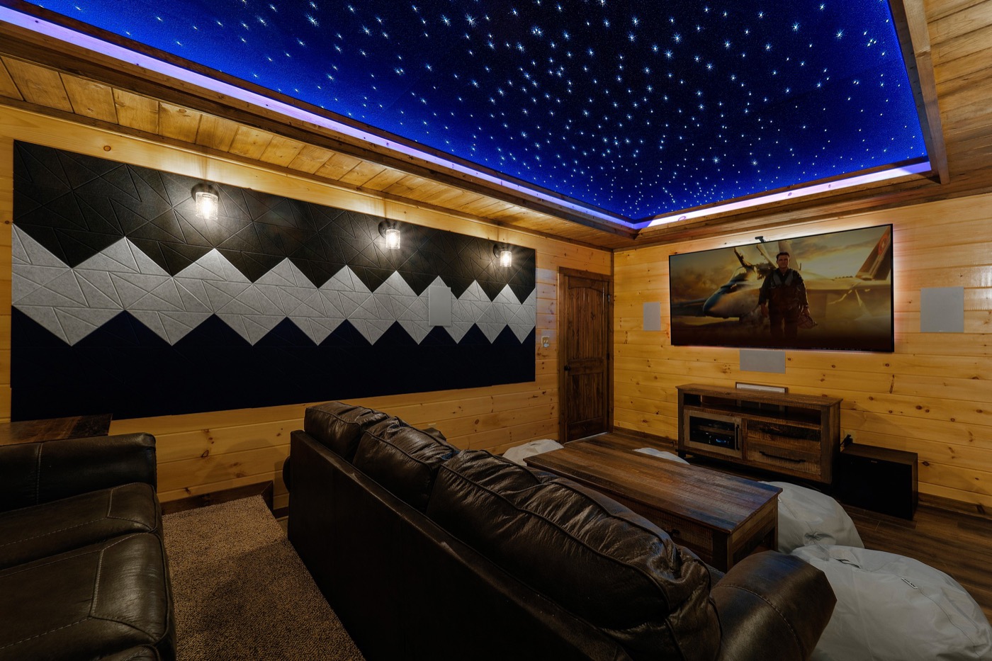 Starlight Movie Theater with fiber optic ceiling and Dolby surround sound